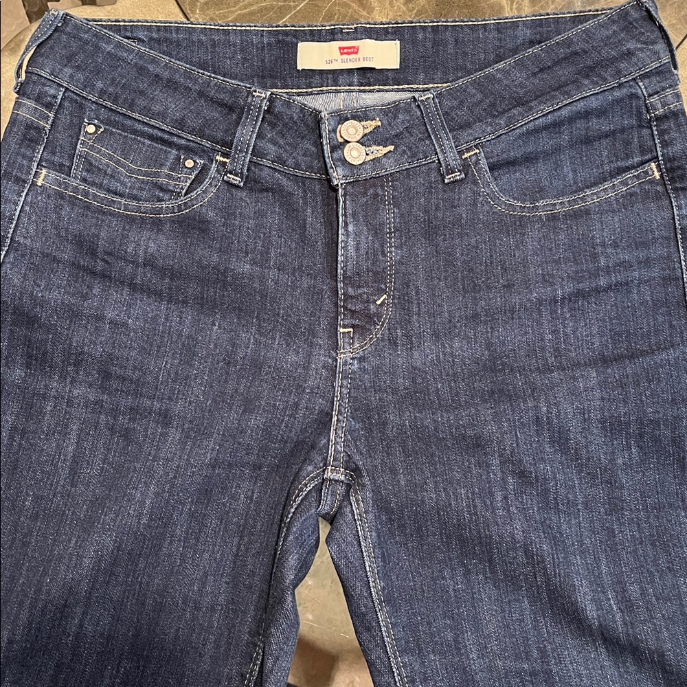 Levi's 526 Slender Boot Cut Jeans 29x30 Dark Wash Y2K Western Flap Pocket - Picture 5 of 9